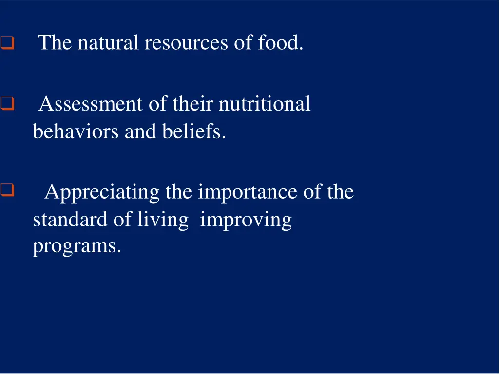 the natural resources of food