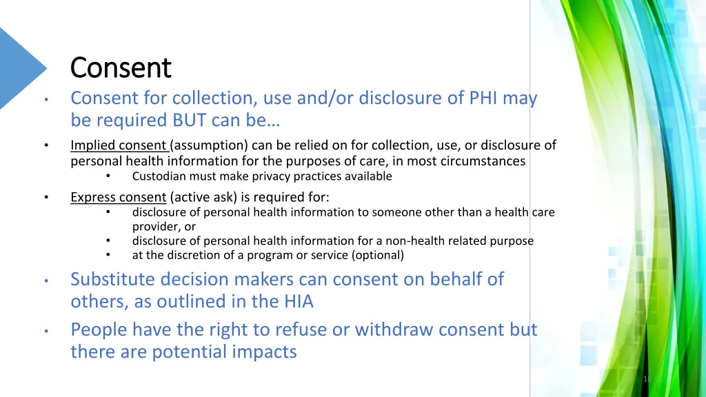 consent consent consent for collection