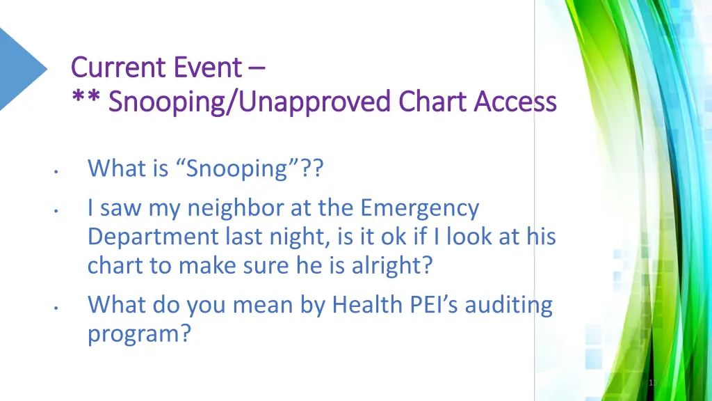 current event current event snooping unapproved