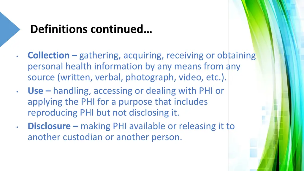 definitions continued