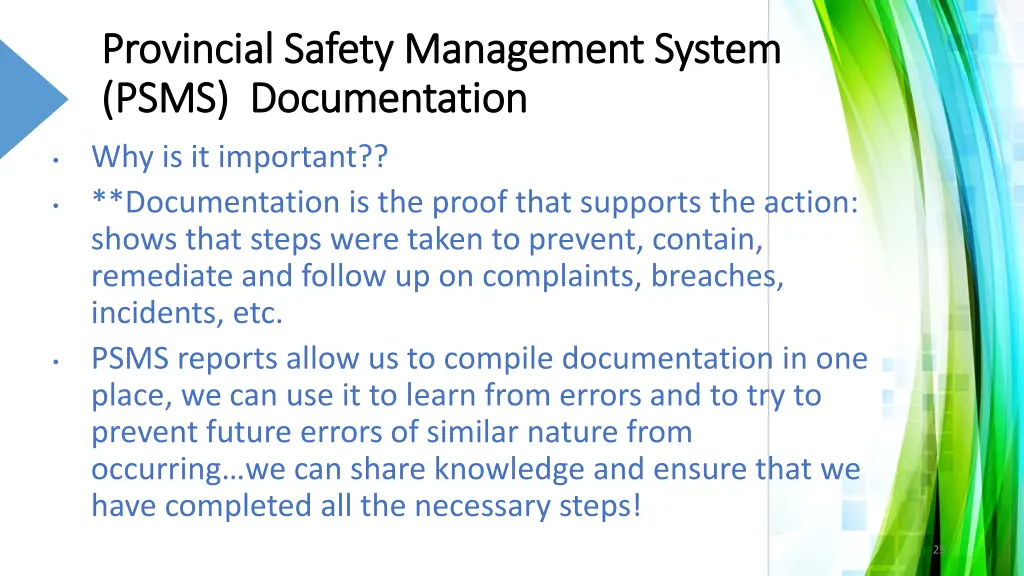 provincial safety management system provincial