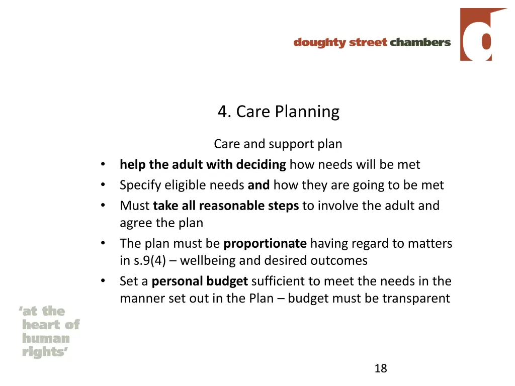 4 care planning