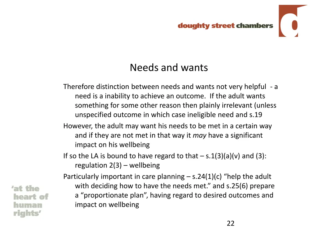 needs and wants