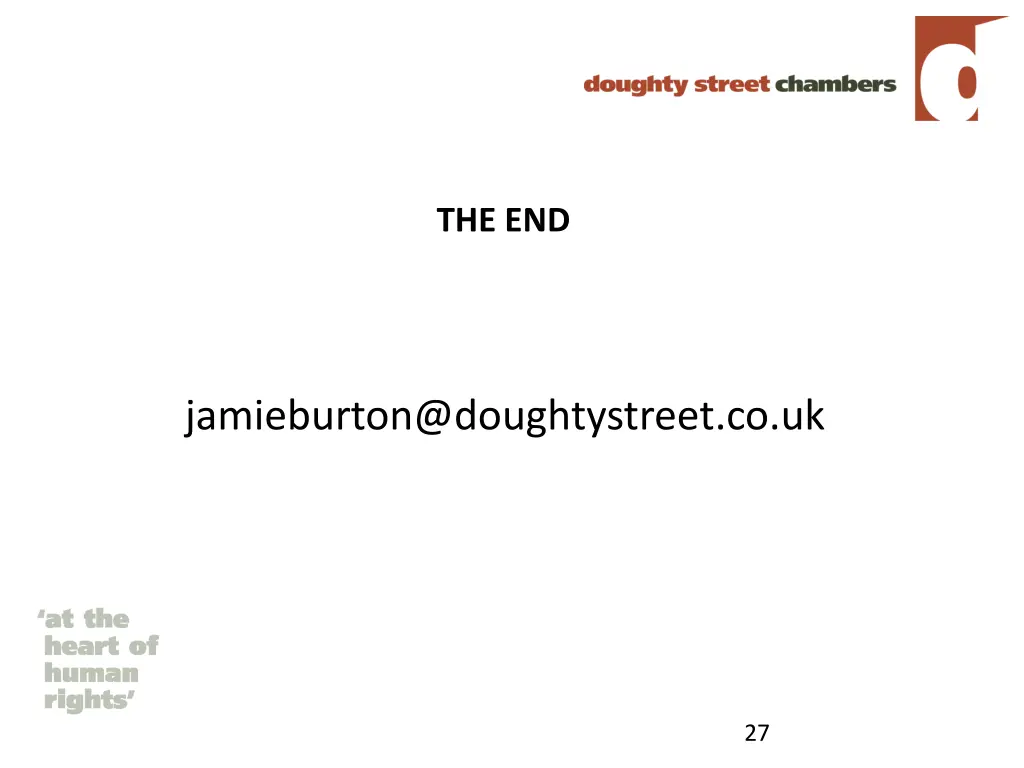 the end