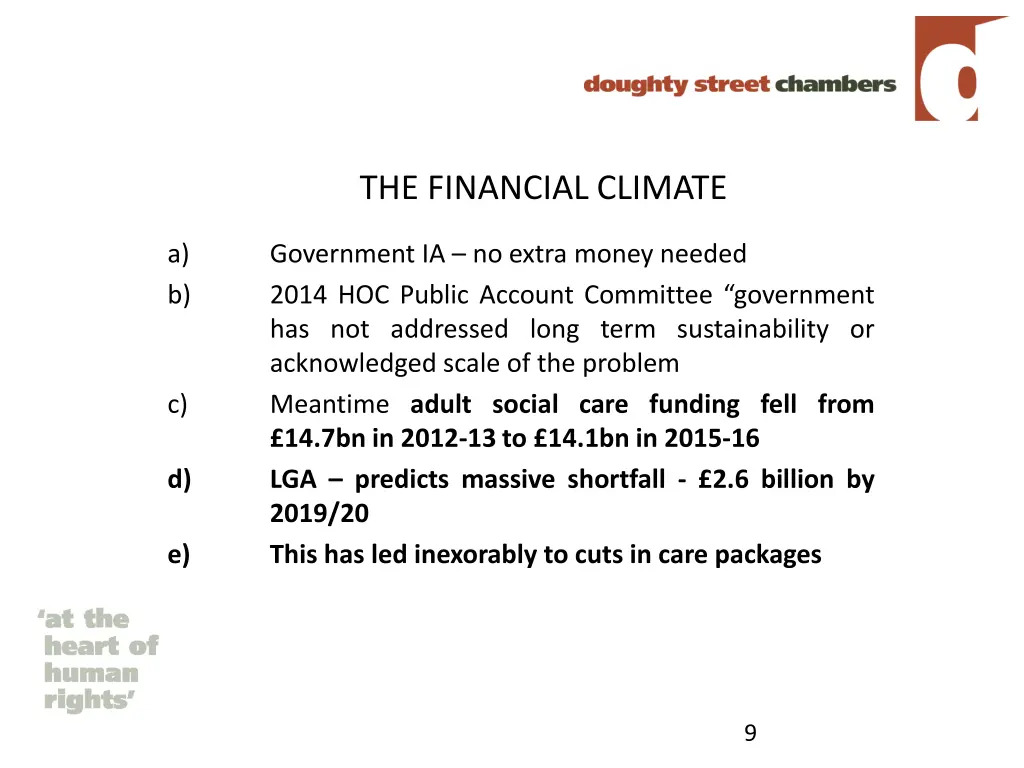 the financial climate