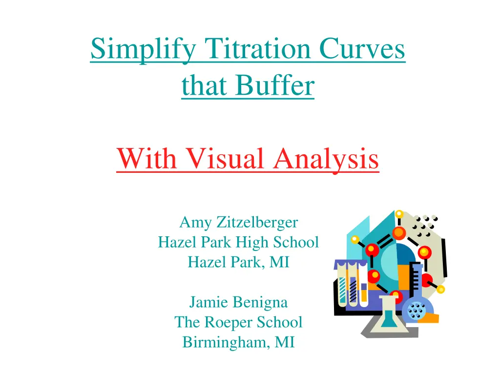 simplify titration curves that buffer