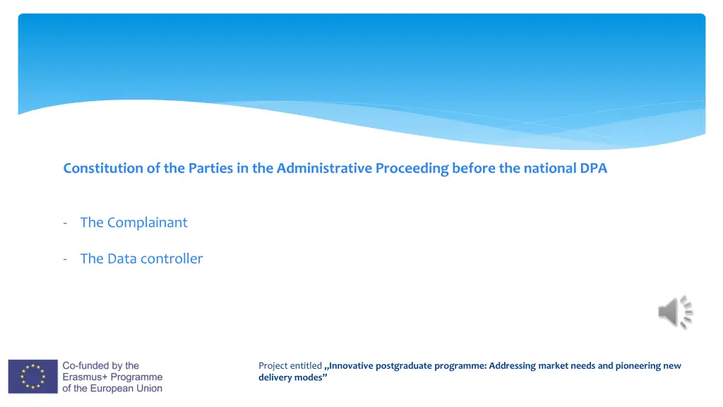 constitution of the parties in the administrative