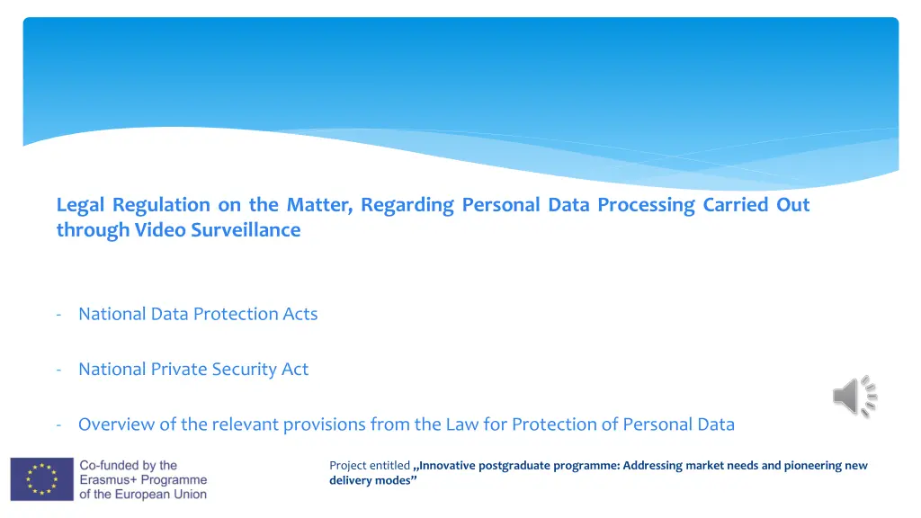 legal regulation on the matter regarding personal