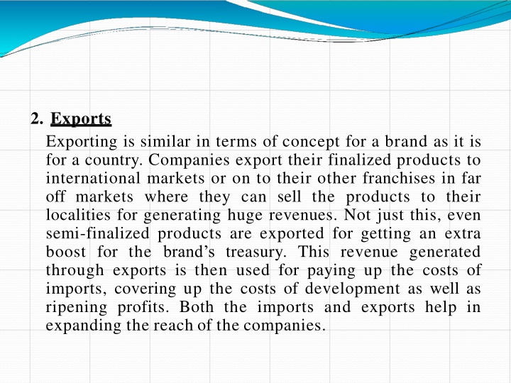 2 exports exporting is similar in terms