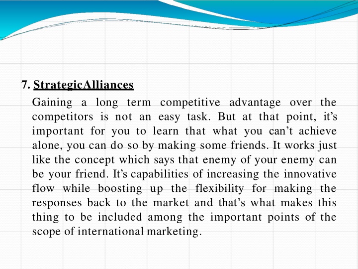 7 strategic alliances gaining a long term