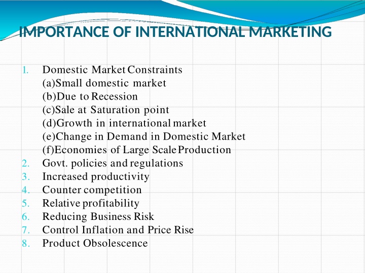 importance of international marketing