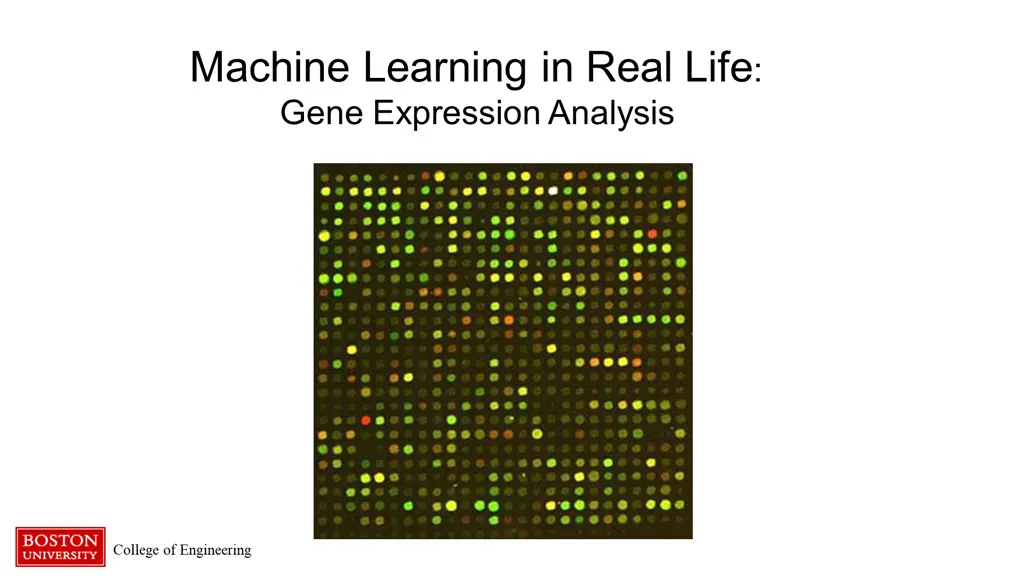 machine learning in real life gene expression
