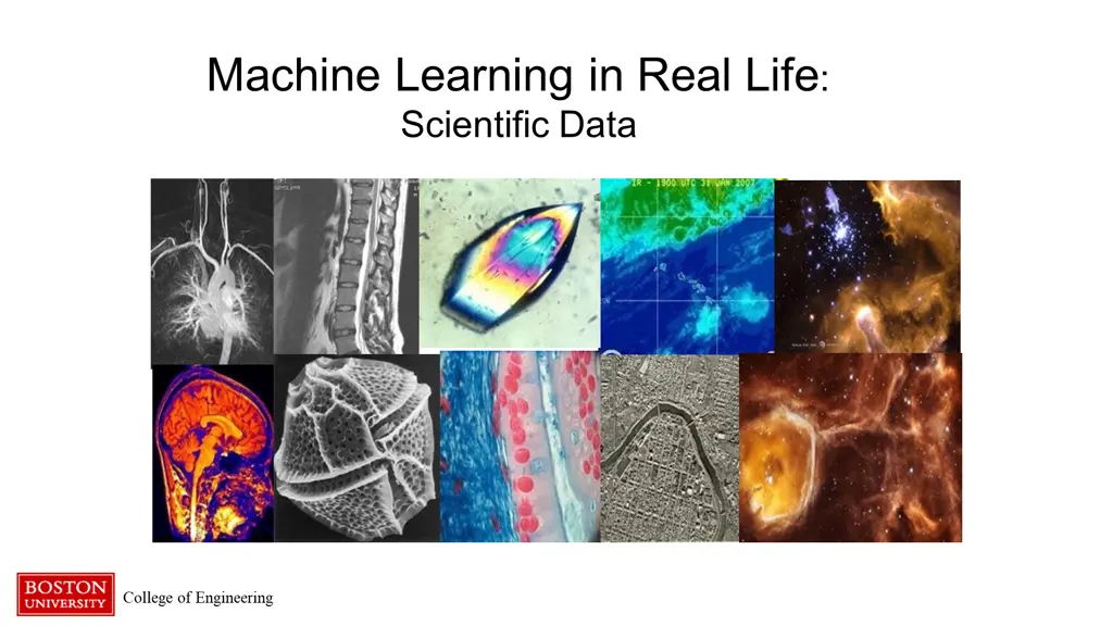 machine learning in real life scientific data