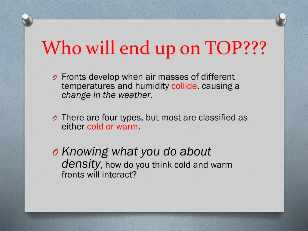 who will end up on top