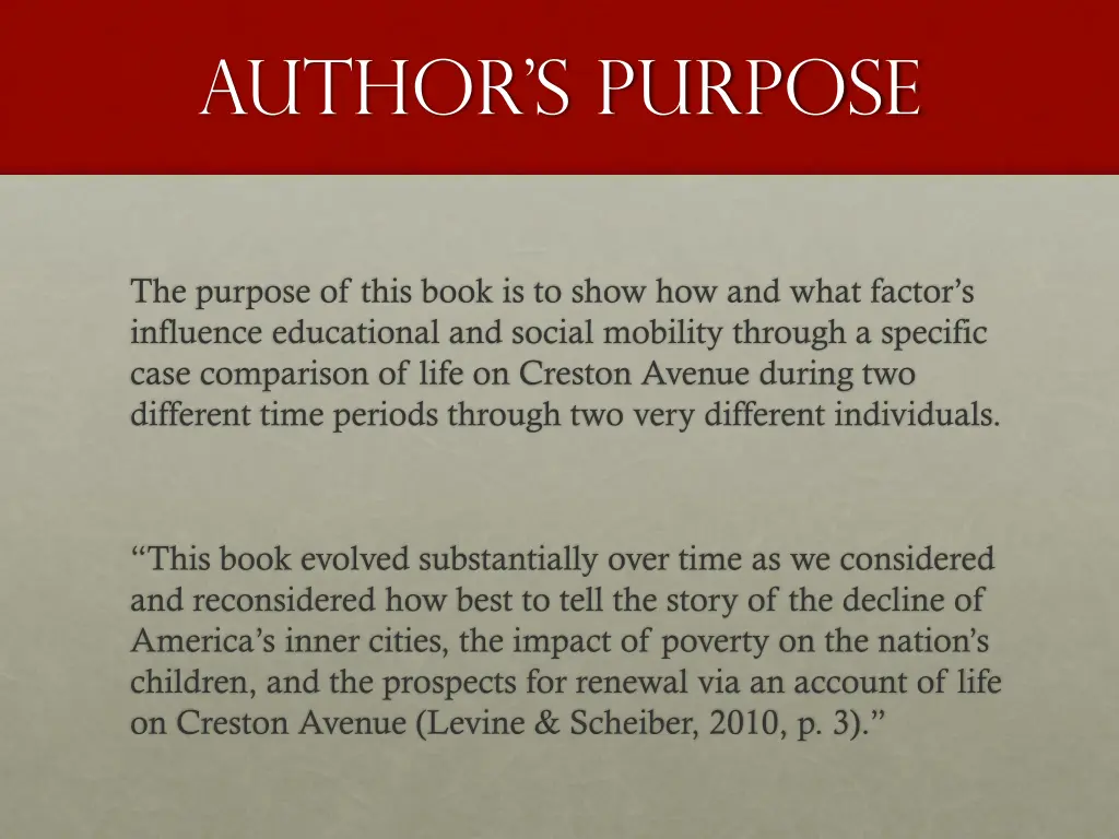author s purpose