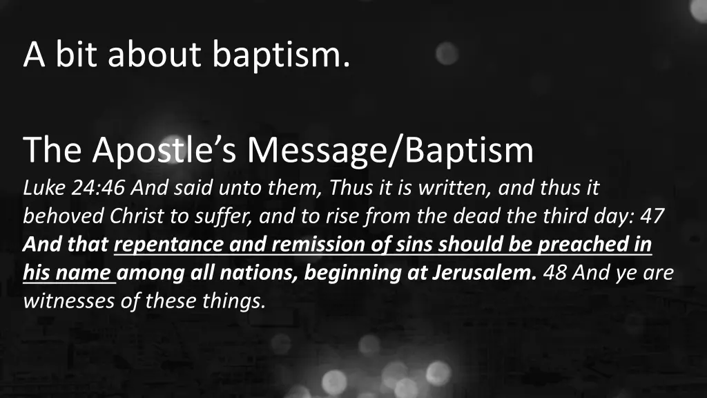 a bit about baptism 2