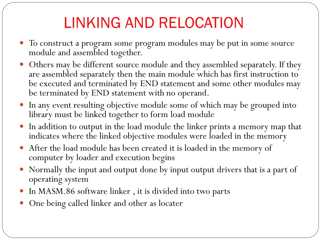 linking and relocation