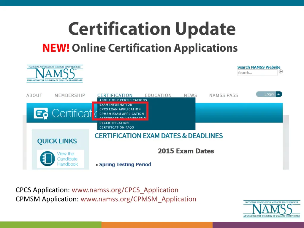 cpcs application www namss org cpcs application