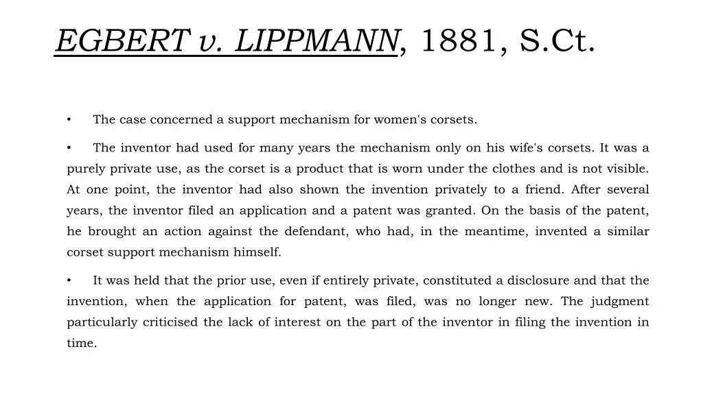 egbert v lippmann 1881 s ct