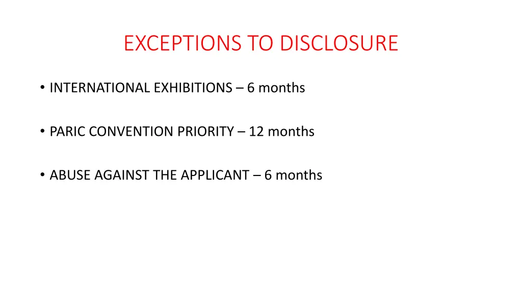 exceptions to disclosure