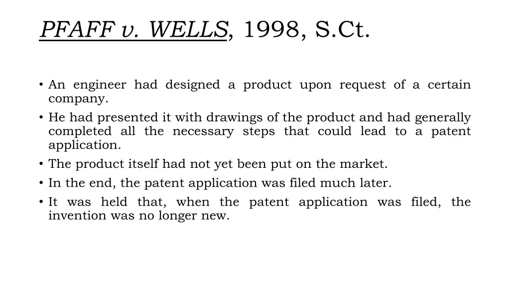 pfaff v wells 1998 s ct