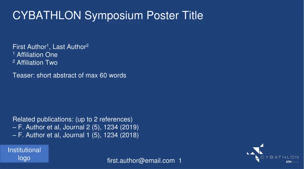 cybathlon symposium poster title