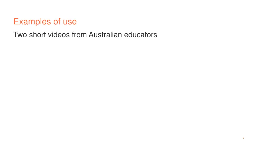 examples of use