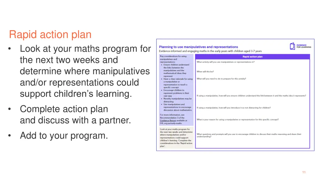 rapid action plan
