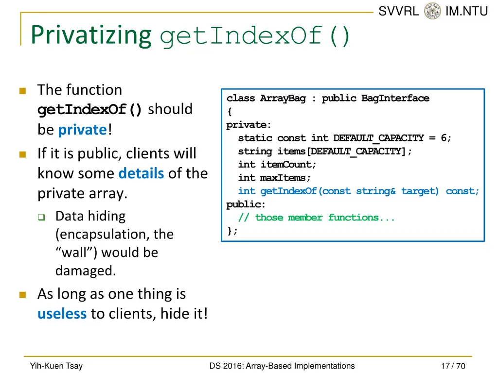 svvrl @ im ntu 16