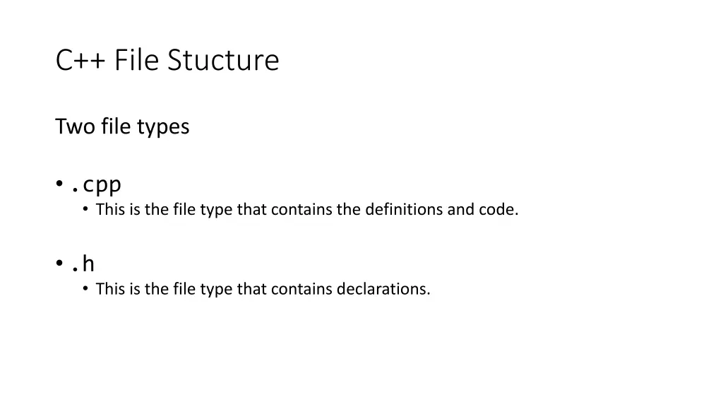 c file stucture