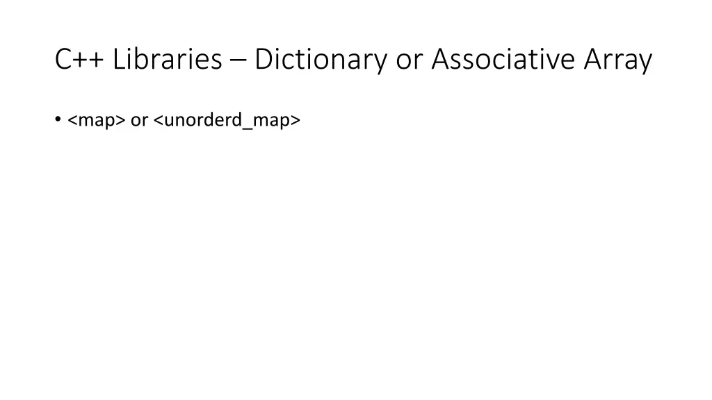 c libraries dictionary or associative array