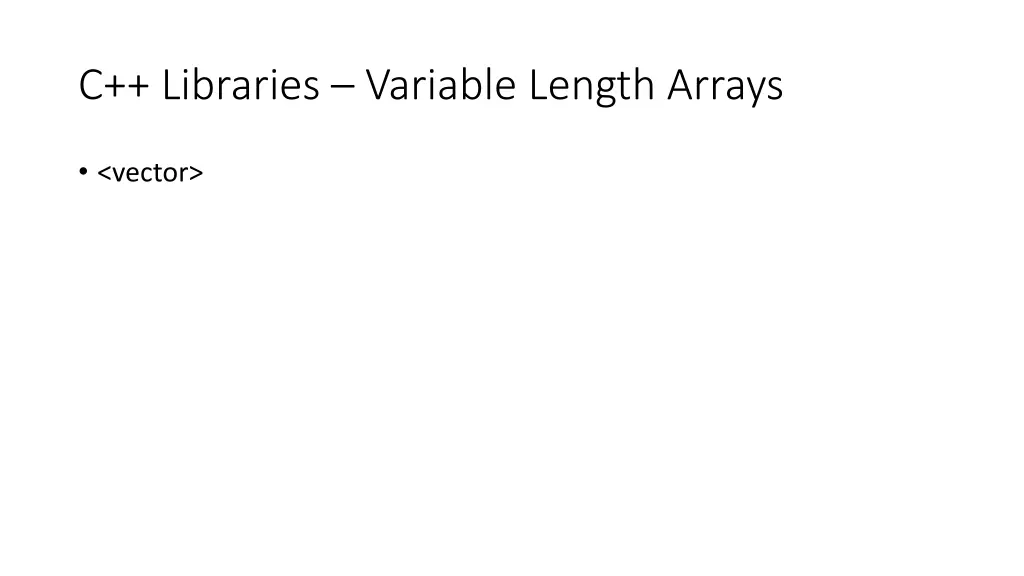 c libraries variable length arrays