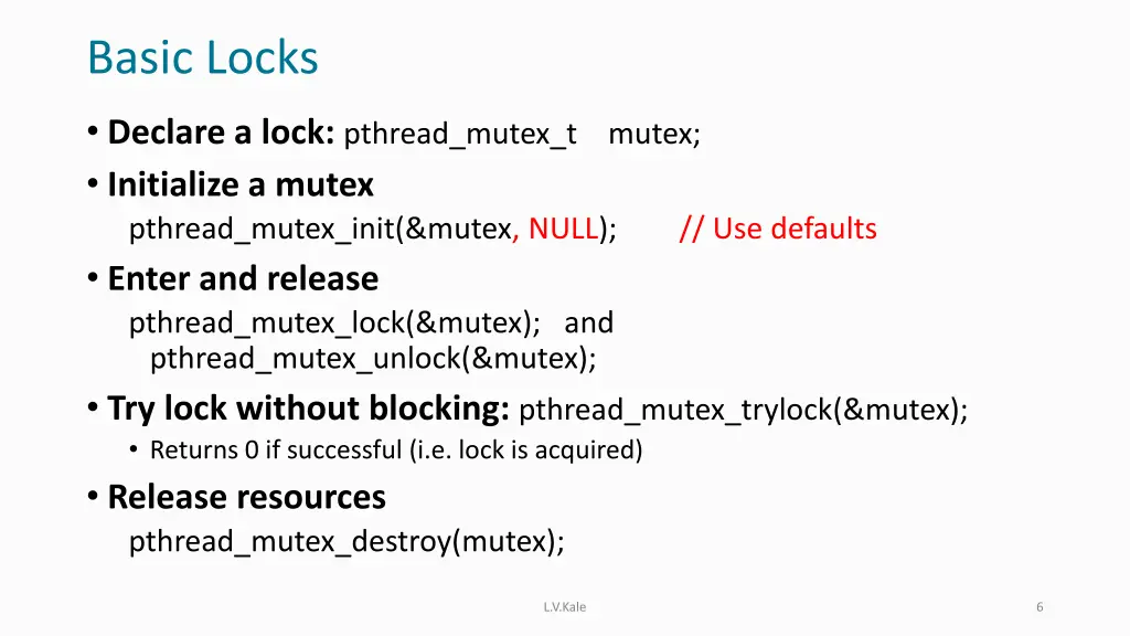 basic locks