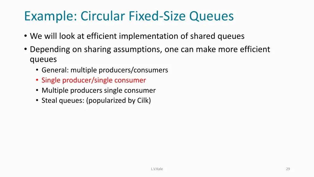 example circular fixed size queues