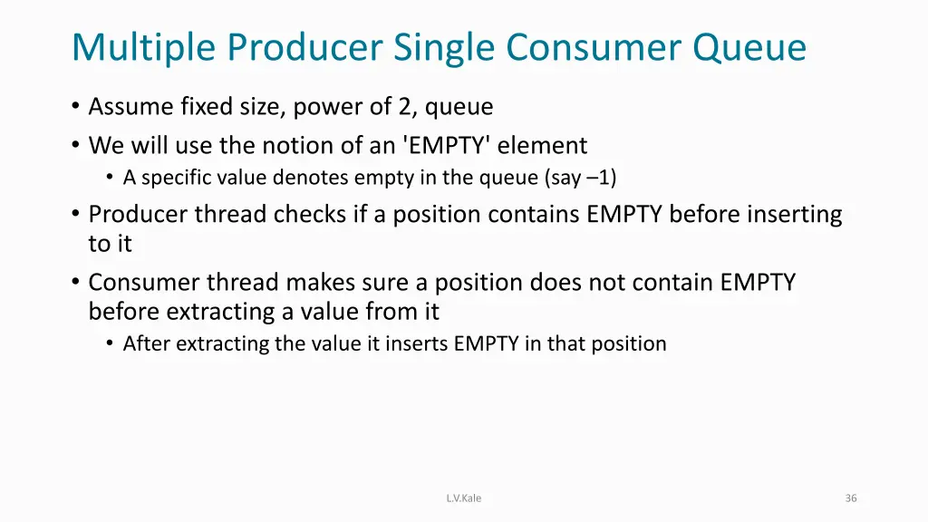 multiple producer single consumer queue
