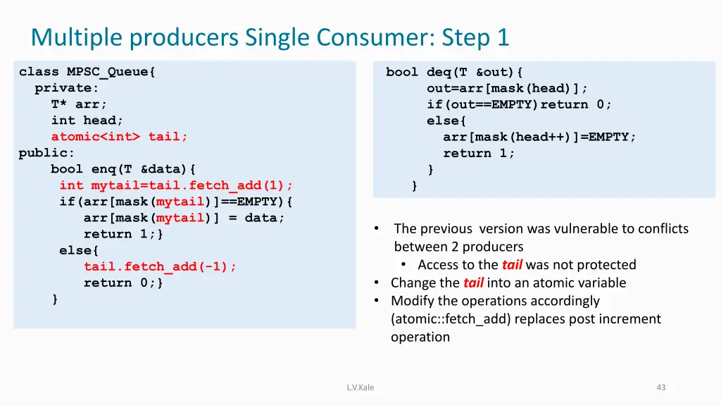 multiple producers single consumer step 1