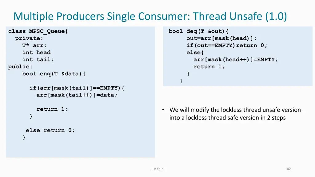 multiple producers single consumer thread unsafe 1
