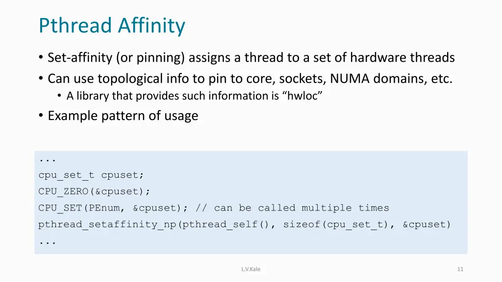 pthread affinity