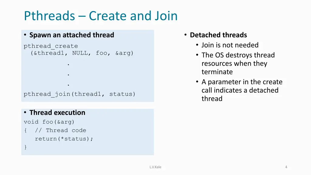 pthreads create and join