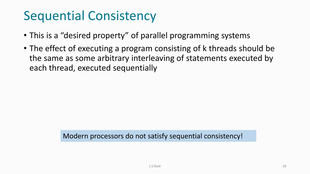 sequential consistency