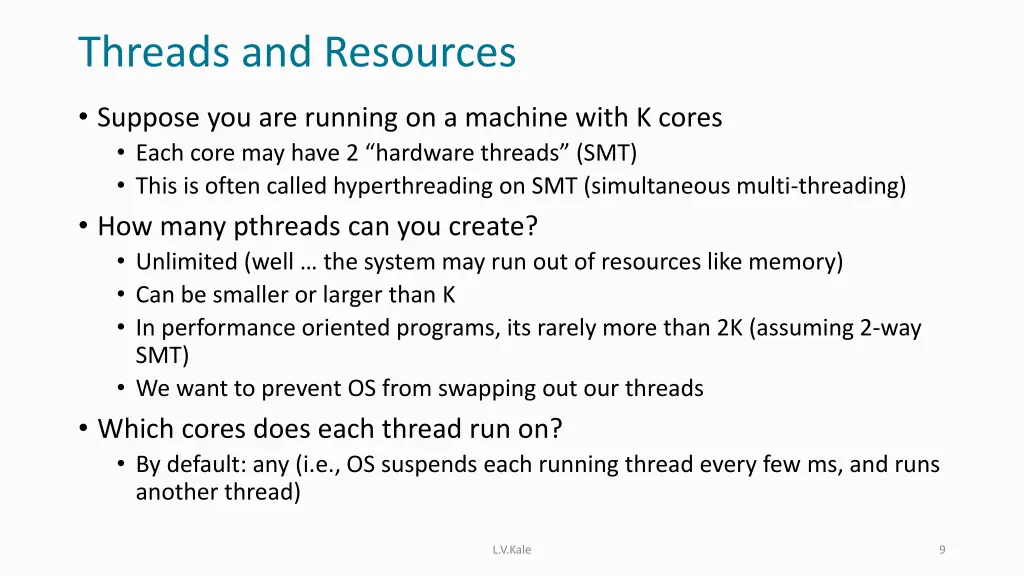 threads and resources