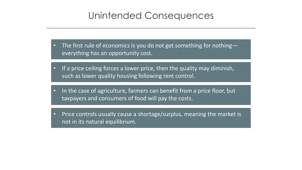 unintended consequences