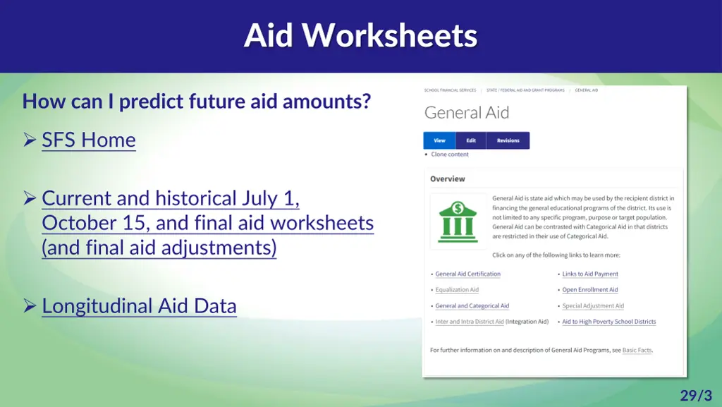 aid worksheets