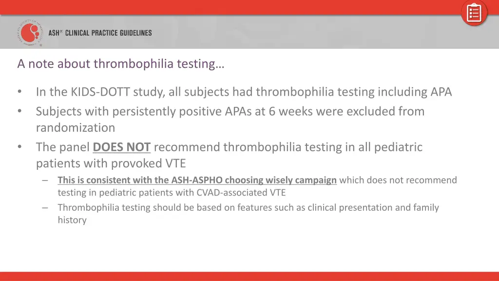 a note about thrombophilia testing