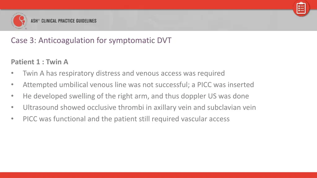 case 3 anticoagulation for symptomatic dvt 1