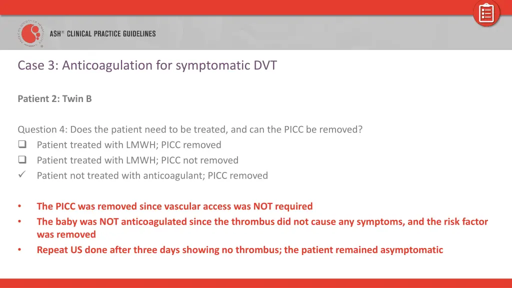 case 3 anticoagulation for symptomatic dvt 10
