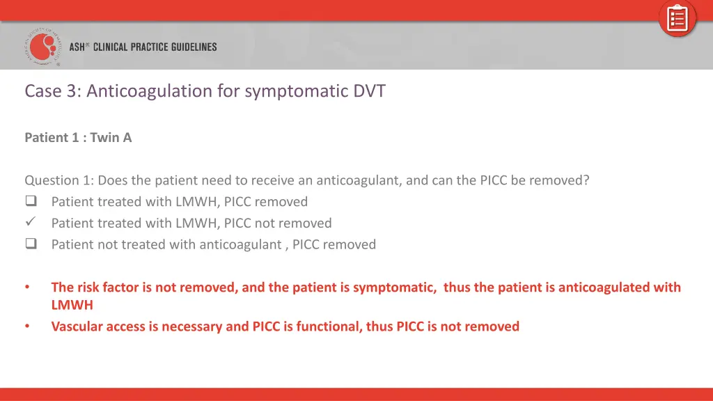 case 3 anticoagulation for symptomatic dvt 3