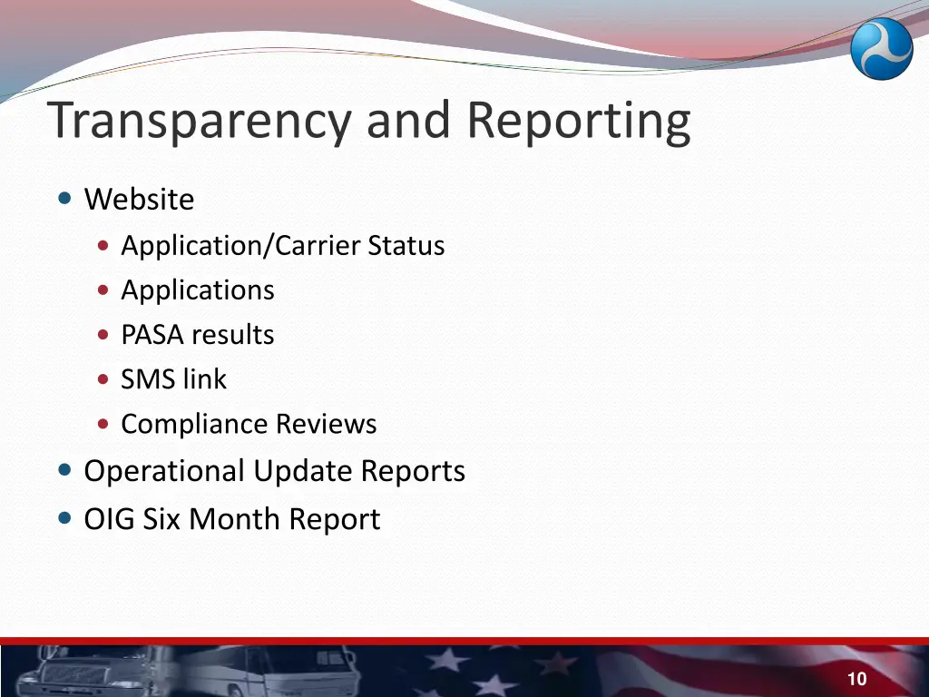transparency and reporting