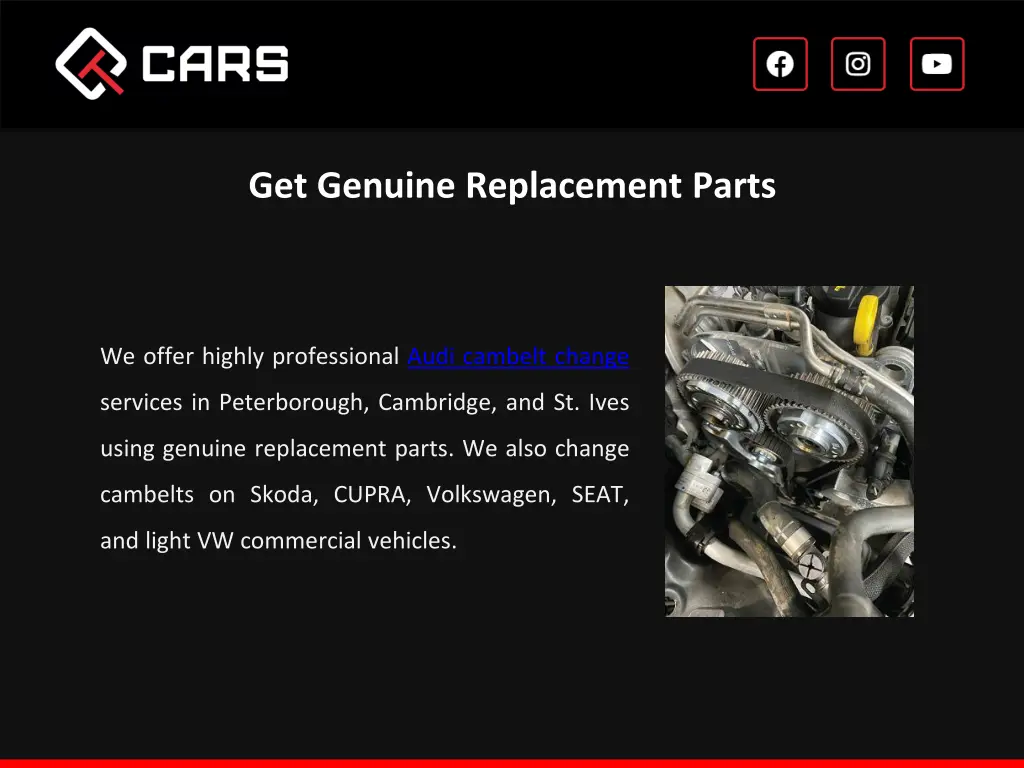 get genuine replacement parts