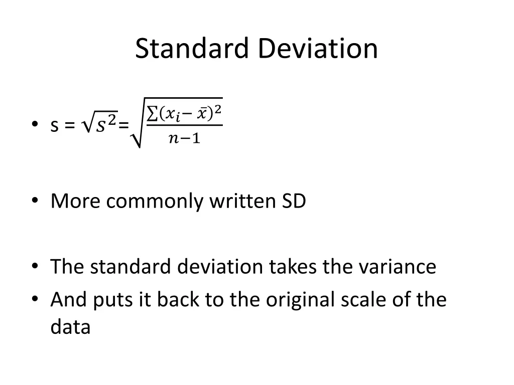 standard deviation